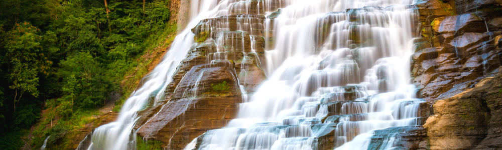 closeup of Ithaca falls