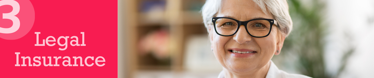 3 - legal insurance, photo of mature woman smiling