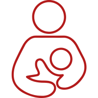 icon of human form holding infant