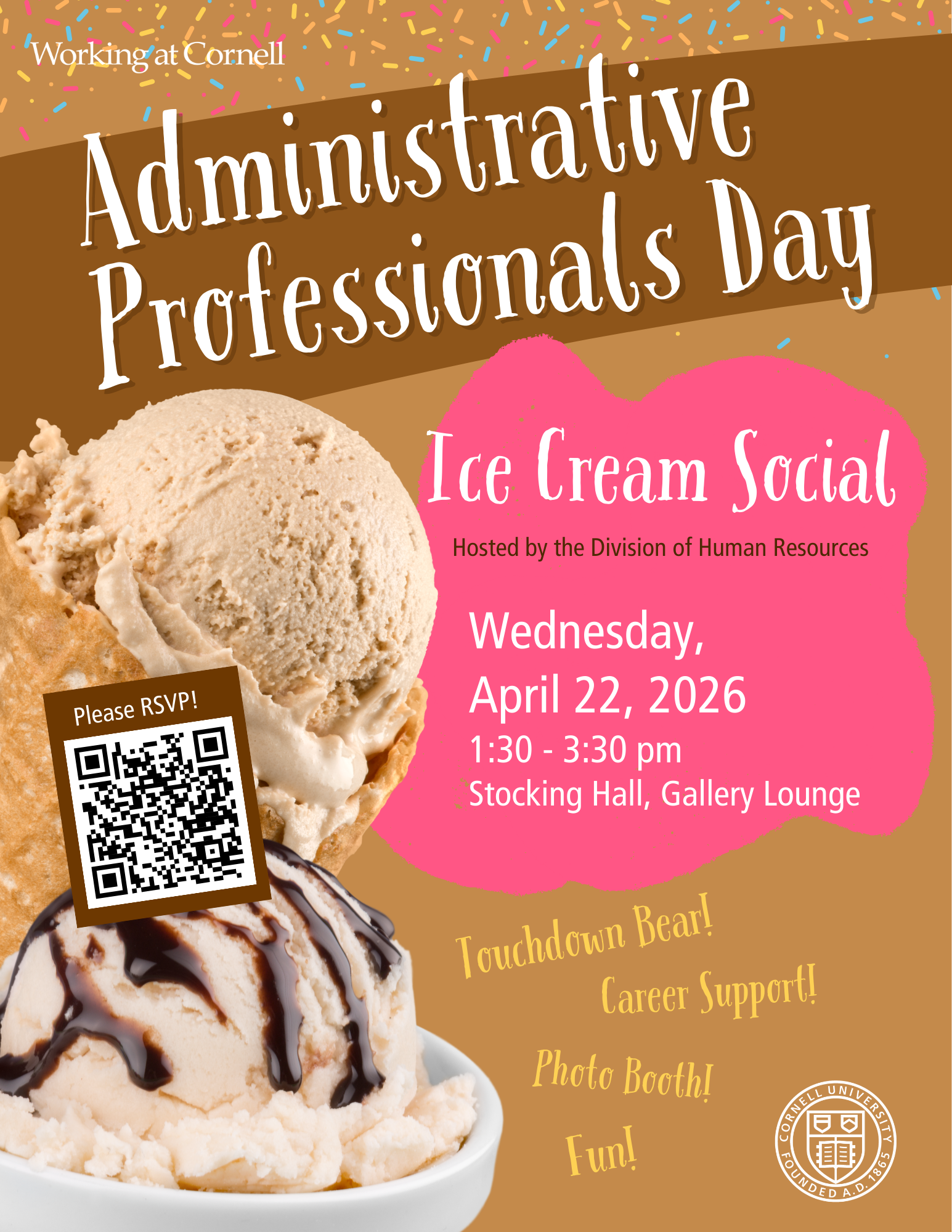 Administrative Professionals day flyer; content in webpage