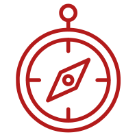 simplistic icon of compass