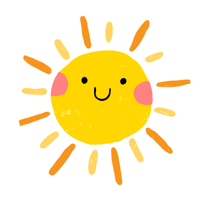 Smiling sun cartoon