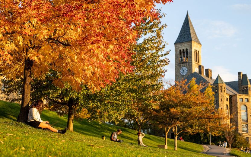 cornell campus scenic fall colors Libe slope