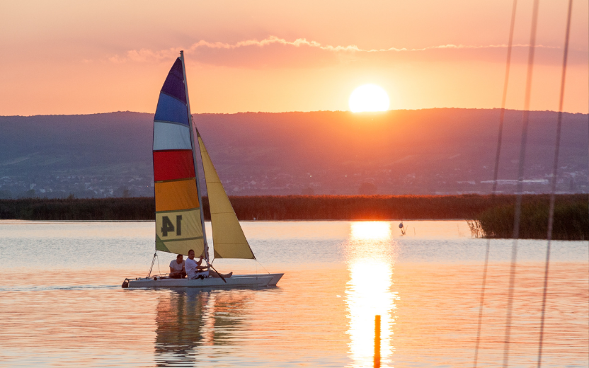 sailboat at sunset