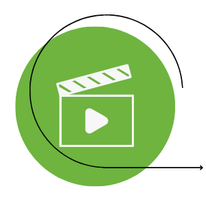 green circle with movie clapper