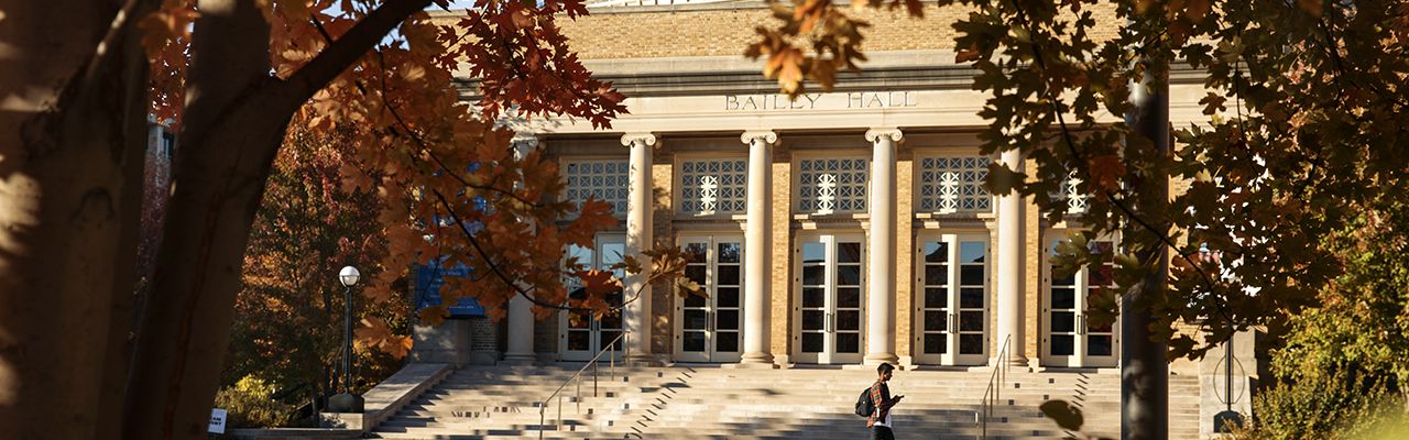 Bailey Hall in the fall