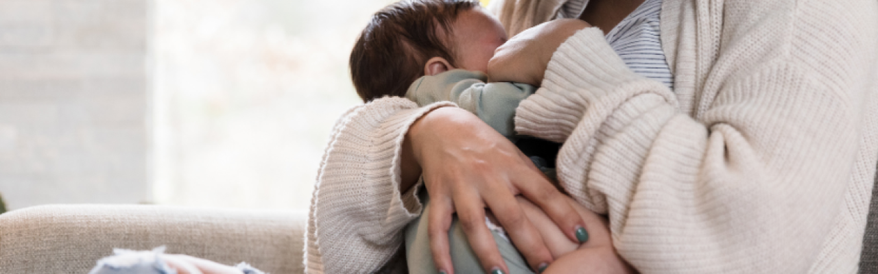 breastfeeding mother and infant